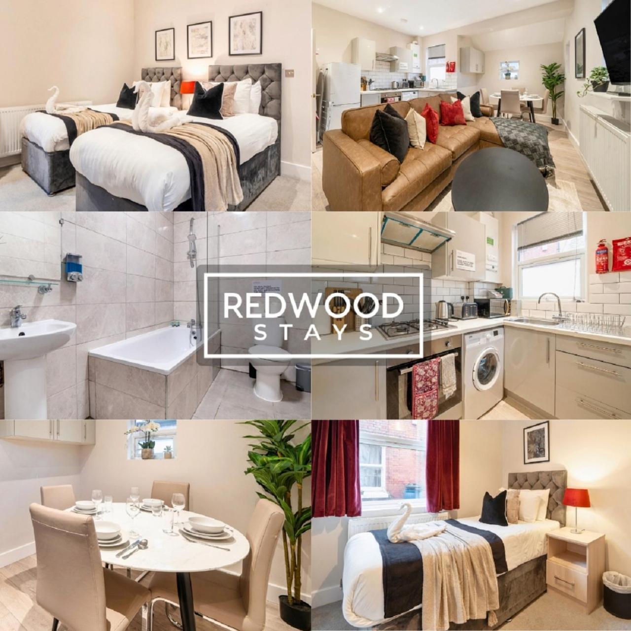 Newly Refurbished Everest Lodge Serviced Apartments For Contractors & Families, Free Wifi & Netflix By Redwood Stays Фарнборо Экстерьер фото